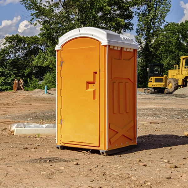 how often are the portable toilets cleaned and serviced during a rental period in Hamburg Iowa